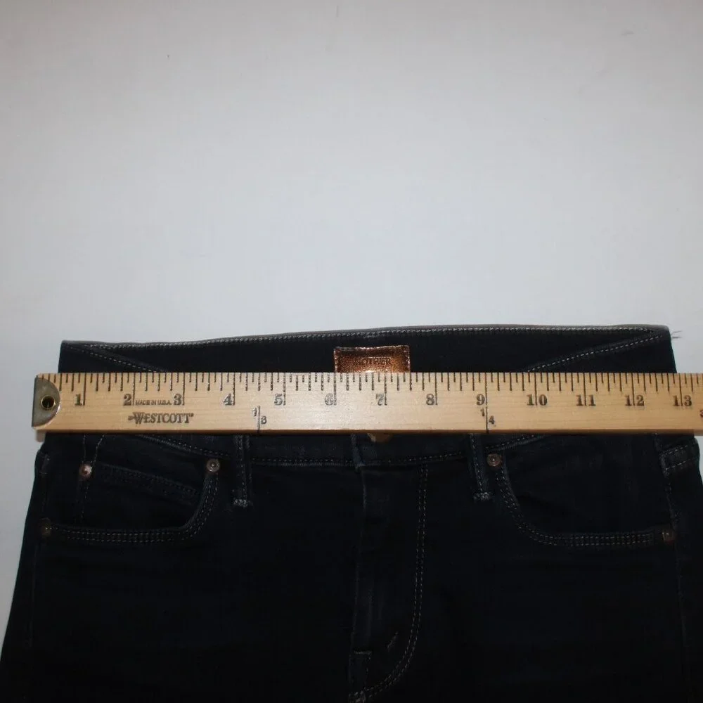 Mother Jeans The Rascal Sz 25 x 33 Dark Blue Denim Straight Cotton Poly Jeans - Picture 6 of 12
